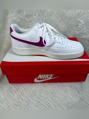 New in Box Nike Court Vision Low Next Nature Cactus Flower sz 7.5 White Pink NWT
